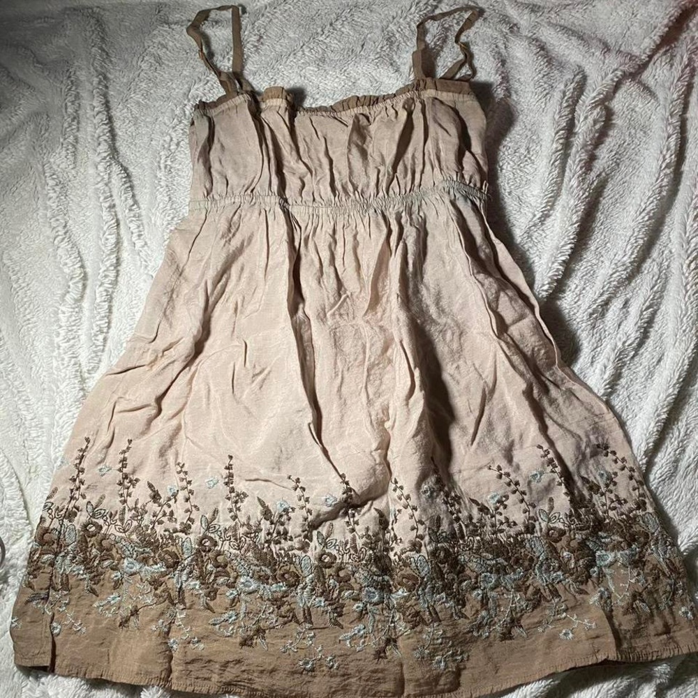 Milkmaid bustier floral embroidered summer dress